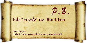 Pórszász Bertina névjegykártya